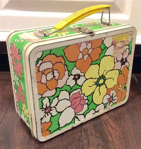 floral metal lunch box|floral lunch bag.